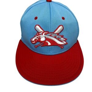 The Game Pro Baseball Cap A Flex Fitted Hat Horse Logo Red Blue Men Size S